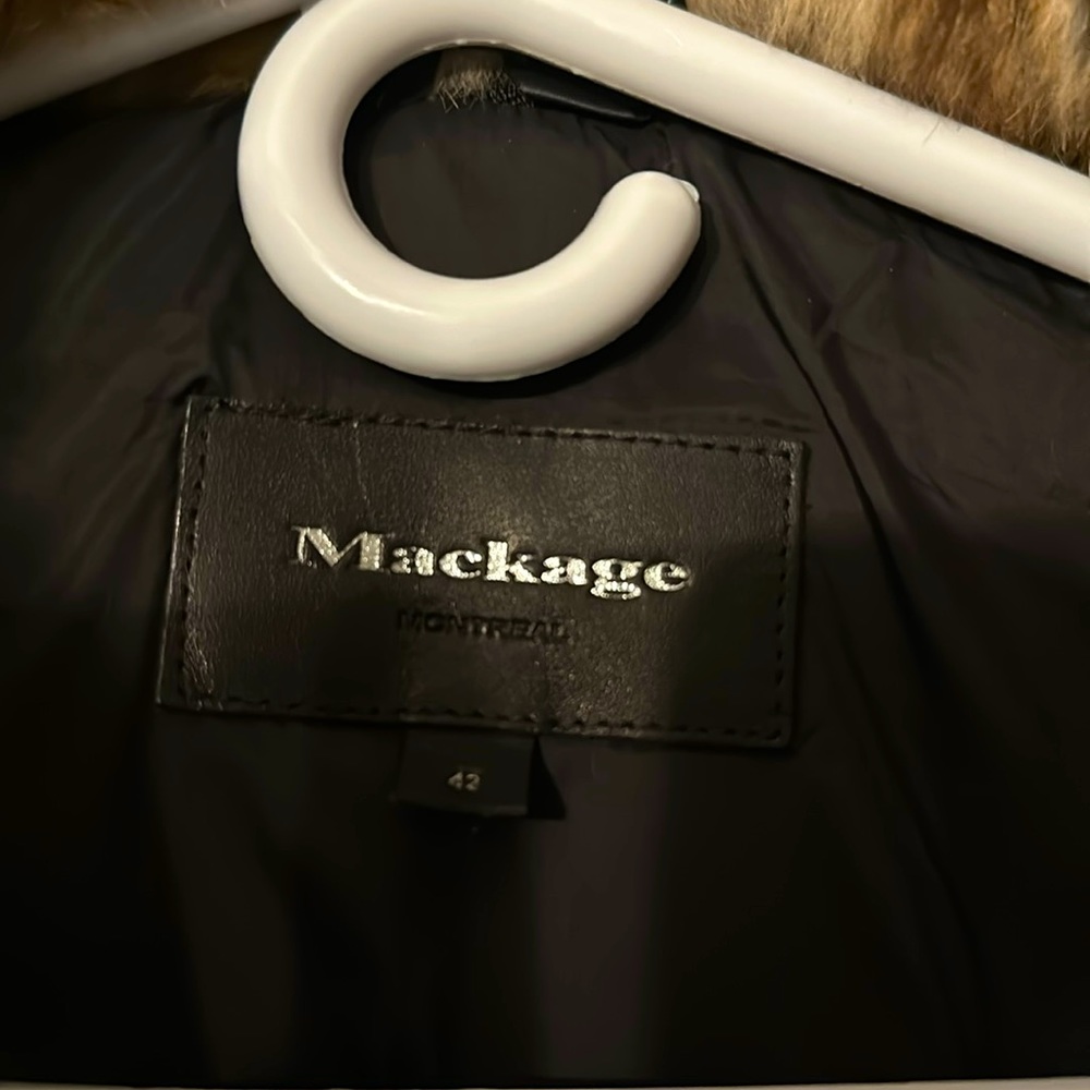 Bought at Mackage store in Toronto. Worn once, excellent condition.